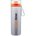 28 Oz. Silver/Orange H2go Trek Aluminum Water Bottle